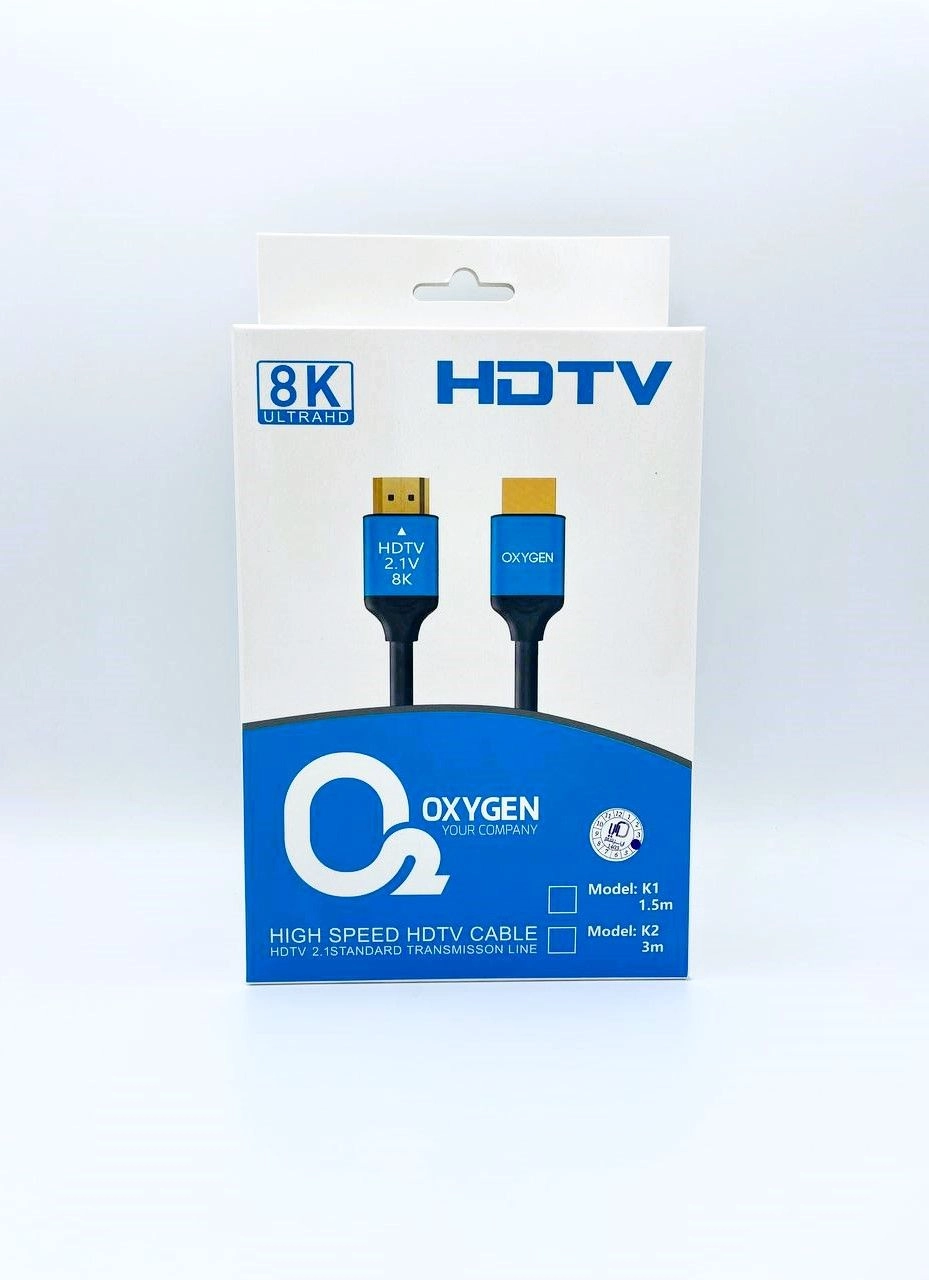 کابل HDMI 2.1 8K اکسیژن مدل OXYGEN K2 طول 3 متر
