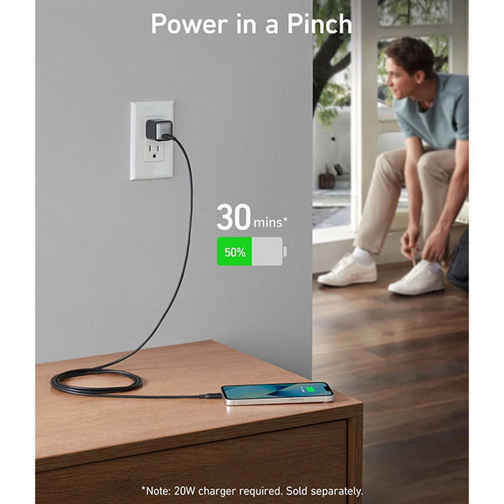 کابل شارژ Type-C به لایتنینگ انکر مدل PowerLine III A8833