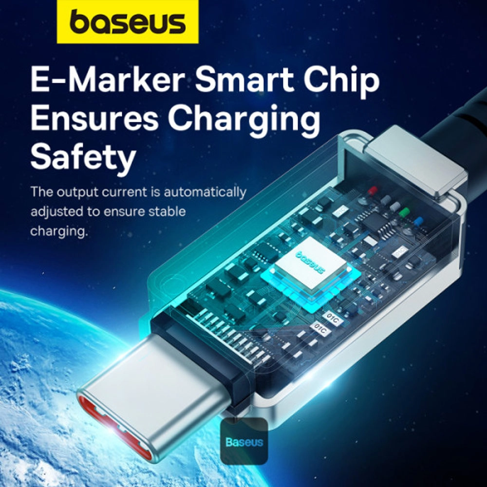 کابل شارژ USB-C به USB-C بیسوس مدل Unbreakable طول 1 متر توان 100 وات