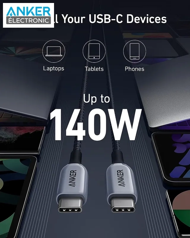 کابل تایپ سی انکر 765 Anker Powerline 140W A8866